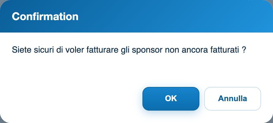 La conferma prima dell'invio in fatturazione
